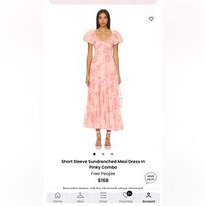 Free People Pink Floral Maxi Dress